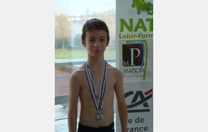 Maxime médaillé de bronze au 50m Nage Libre